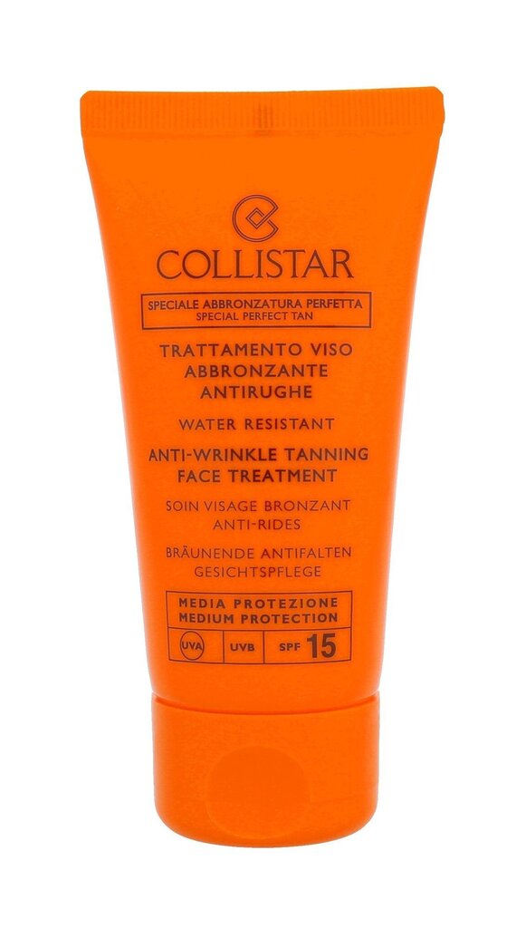 Collistar Special Perfect Tan Tanning Face Treatment SPF15 päikesekaitse näole 50 ml цена и информация | Päikesekaitse ja päevitusjärgsed kreemid | hansapost.ee