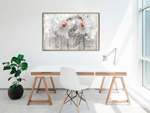 Poster - Lilies on Wood hind ja info | Seinapildid | hansapost.ee