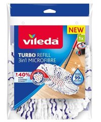 Сменный блок Spin Mop VILEDA TURBO 3in1 Микрофибра 1 шт. Белый цена и информация | Принадлежности для уборки | hansapost.ee