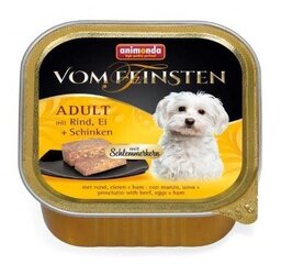 Консервы для собак Animonda Vom Feinsten Schlemmerkern с говядиной, яйцом и ветчиной, 150 г цена и информация | Консервы для собак | hansapost.ee