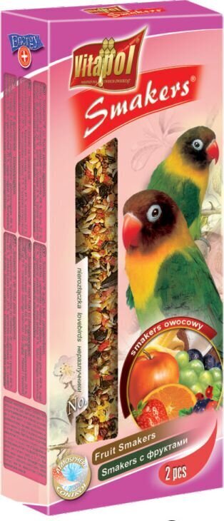 Lovebirds papagoide puuviljadega maius Vitapol, 90 g цена и информация | Toit lindudele | hansapost.ee