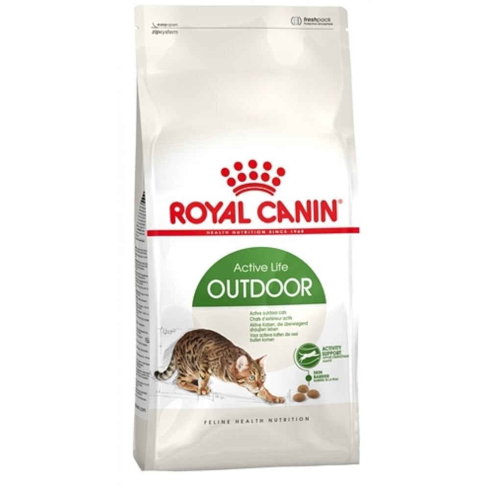 Kuivtoit Royal Canin õues käivatele kassidele Outdoor, 0,4 kg hind ja info | Kassi kuivtoit ja kassikrõbinad | hansapost.ee
