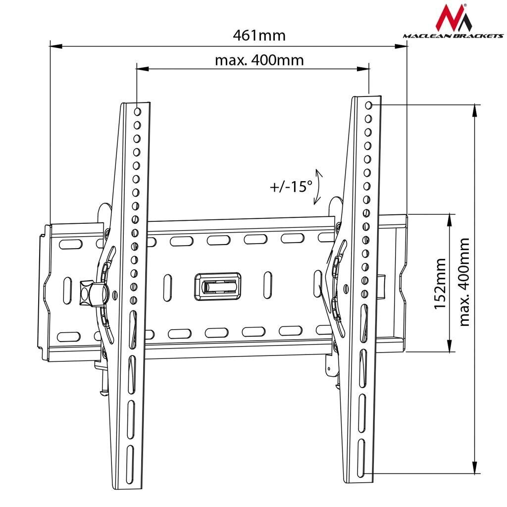 Maclean MC-778 hind ja info | Teleri seinakinnitused ja hoidjad | hansapost.ee