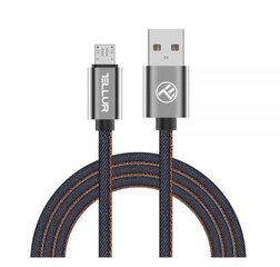 Andmeedastuskaabel Tellur USB/Micro USB, 1m, Denim hind ja info | Mobiiltelefonide kaablid | hansapost.ee