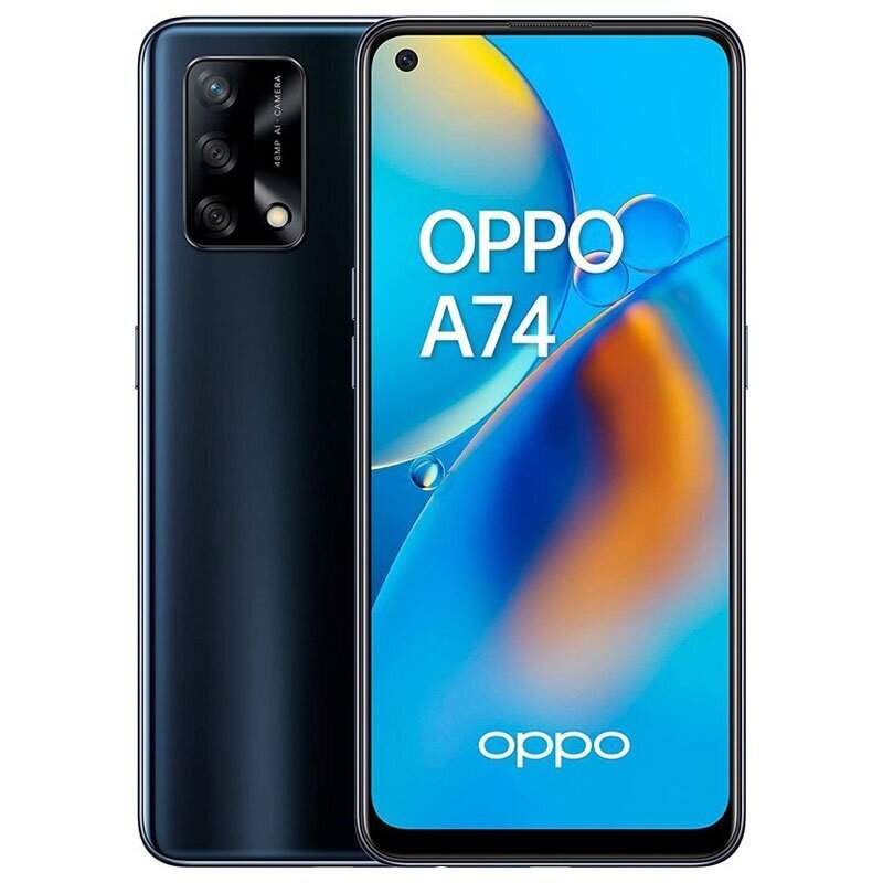 Nutitelefon Oppo  A74 4G 6/128GB Prism Black hind ja info | Telefonid | hansapost.ee