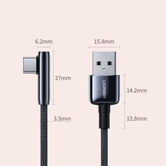 Ugreen küünarnukk USB – USB-tüüpi C kaabel 5 A Quick Charge 3.0 SCP FCP 0,5 m must (70282 US313) hind ja info | Mobiiltelefonide kaablid | hansapost.ee