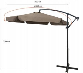 Уличный зонт Malibu, темно-серый цена и информация | Зонты, маркизы, стойки | hansapost.ee