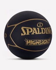 Баскетбольный мяч Spalding Highlight, размер 7, черный/золотой цена и информация | Баскетбольные мячи | hansapost.ee