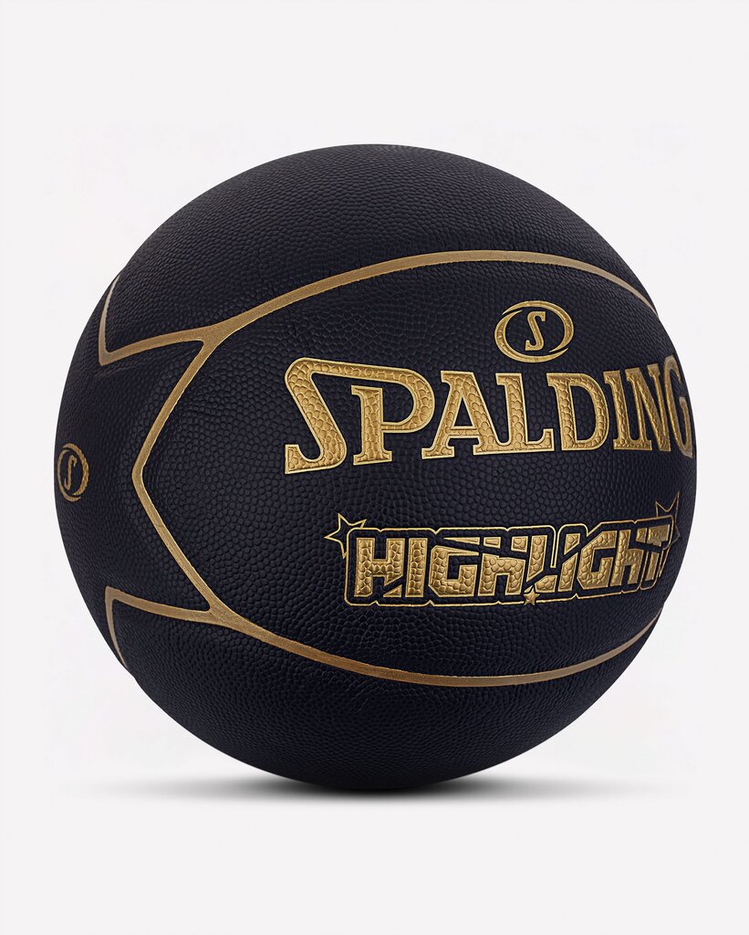 Korvpall Spalding Highlight, suurus 7, must/kuldne hind ja info | Korvpallid | hansapost.ee