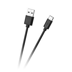 USB kaabel - USB tüüp C 1m Must hind ja info | Juhtmed ja kaablid | hansapost.ee