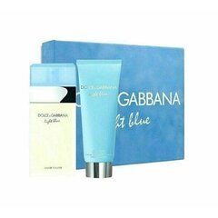 Dolce & Gabbana Helesinine - EDT 100 ml + kehakreem 75 ml hind ja info | Parfüümid naistele | hansapost.ee