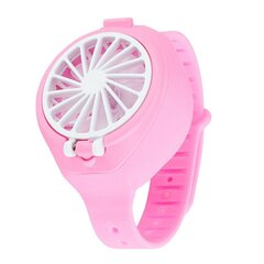 RoGer Portable Mini Watch Fan USB for Children Pink hind ja info | Ventilaatorid | hansapost.ee