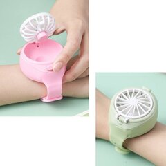 RoGer Portable Mini Watch Fan USB for Children Pink hind ja info | Ventilaatorid | hansapost.ee