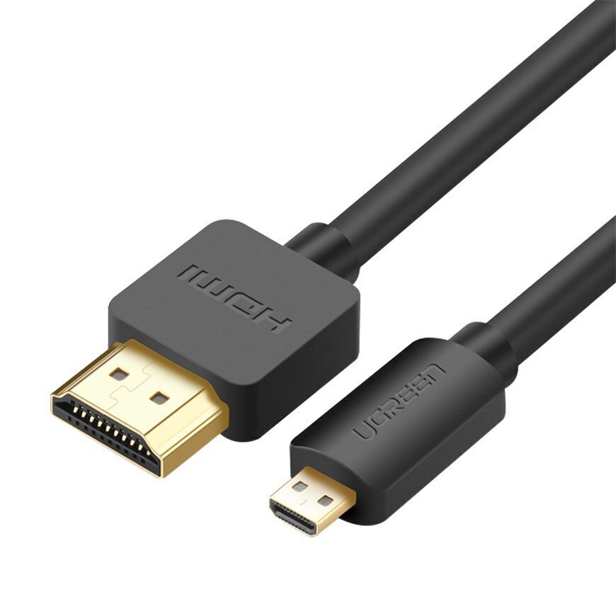 Ugreen (HD127), HDMI, 4K 3D 1,5 m, must hind ja info | Mobiiltelefonide kaablid | hansapost.ee