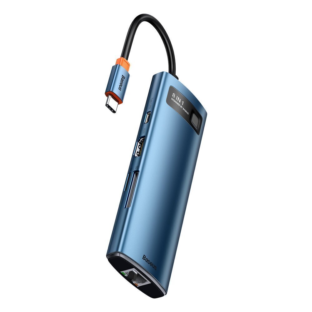 Telefonikaabel Baseus USB C - USB 100W, HDMI 4K 30Hz, SD, 3x USB 3.2 Gen 1, RJ45 1Gbps hind ja info | Mobiiltelefonide kaablid | hansapost.ee