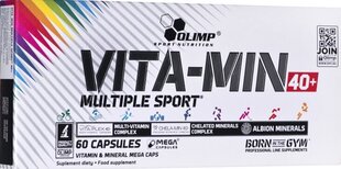 Olimp Vita-min Multiple Sport 40+ 60 капсул цена и информация | Витамины и добавки для хорошего самочувствия | hansapost.ee
