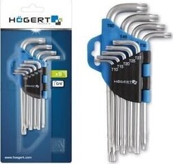 Набор ключей Torx Högert Technik из 9 штук HOGERT HT1W814 цена и информация | Hogert Сантехника, ремонт, вентиляция | hansapost.ee