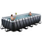 Karkassiga bassein filtriga Exit Leather 540x250x122 cm, must hind ja info | Basseinid | hansapost.ee