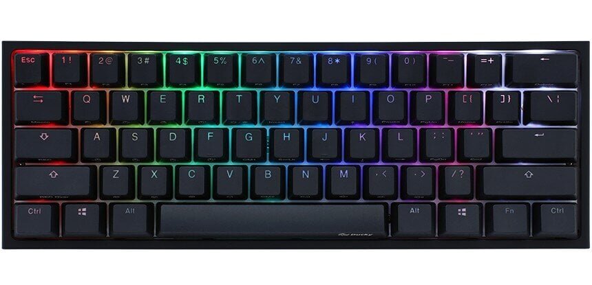 Klaviatuur Ducky ONE 2 Mini, MX-Black, USA, must hind ja info | Klaviatuurid | hansapost.ee