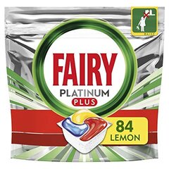 Fairy Platinum Plus All in One’i Nõudepesumasina Tabletid Lemon, 84 Tabletid цена и информация | Средства для мытья посуды | hansapost.ee