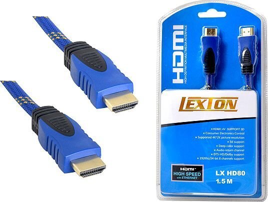 Kaabel Lexton (RTV002585), HDMI - HDMI, 1.5 m hind ja info | Juhtmed ja kaablid | hansapost.ee