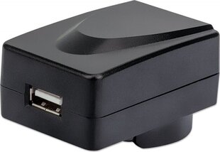 Зарядное устройство Manhattan USB 5V 1A с переходниками для вилок EU/UK/US/Australia, черное цена и информация | Зарядные устройства для телефонов | hansapost.ee