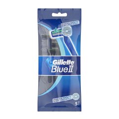 Ühekordsed žiletid Gillette Blue II, 5 tk hind ja info | Raseerimisvahendid | hansapost.ee