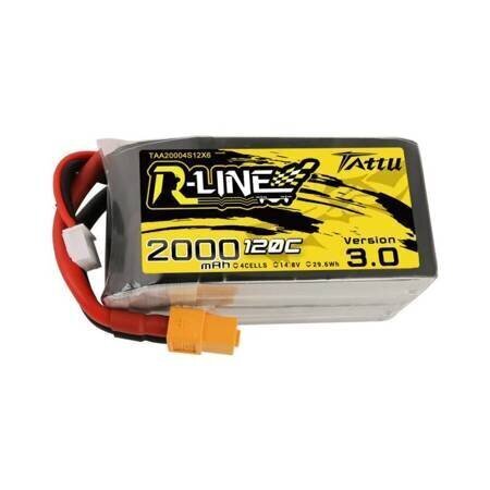 Aku Tattu R-Line versioon 3.0 2000mAh 14.8V 120C 4S1P XT60 hind ja info | Nutiseadmed ja lisatarvikud | hansapost.ee