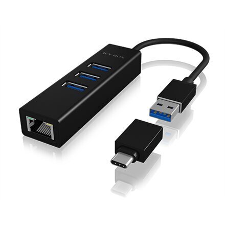 Raidsonic IB-HUB1419-LAN цена и информация | USB adapterid ja jagajad | hansapost.ee