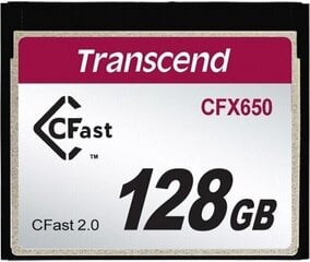 Transcend TS128GCFX650 CFast 128GB цена и информация | Карты памяти для фотоаппаратов, камер | hansapost.ee