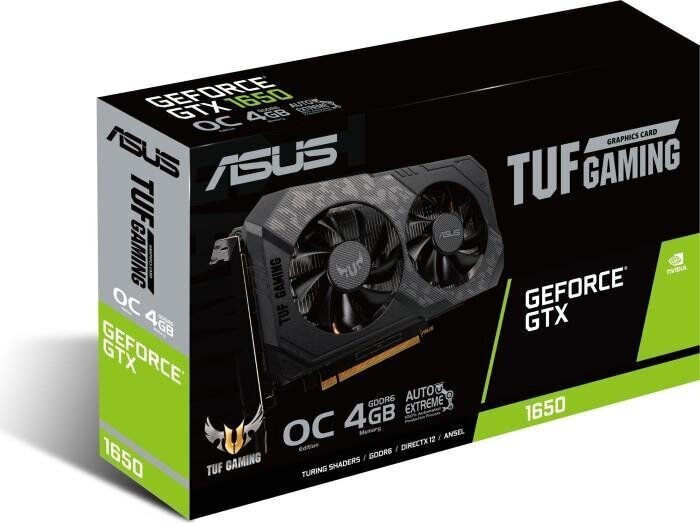 Asus Tuf-GTX1650-O4GD6-P-Gaming - Oc Edition - Grafikkarten - GF GTX 1650 - 4 GB hind ja info | Videokaardid | hansapost.ee