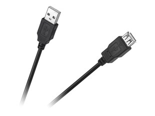 Cabletech AM-AF USB Extension Cable 1m Black hind ja info | Mobiiltelefonide kaablid | hansapost.ee