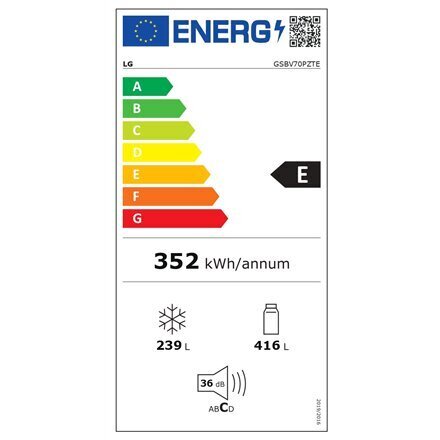 Kahepoolne külmik LG GSBV70PZTE NoFrost 179cm цена и информация | Külmkapid-külmikud | hansapost.ee