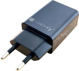 Laadija Techly USB-A 5V 2.4A 12W max., must hind ja info | Laadijad mobiiltelefonidele | hansapost.ee