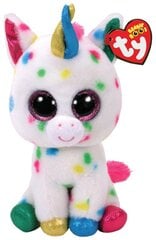 Plüüsist mänguasi TY Beanie Boos HARMONIE, värviline ükssarvik, 15 cm, 36898 hind ja info | Pehmed mänguasjad ja kaisukad | hansapost.ee