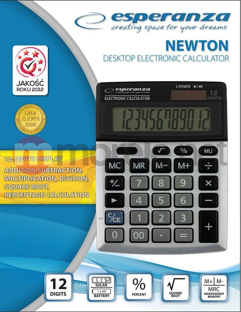 Kalkulaator Esperanza ECL102 NEWTON (5901299903551) hind ja info | Kirjatarvikud | hansapost.ee