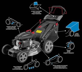 Бензиновая самоходная газонокосилка GRAPHITE 52G671 цена и информация | Graphite Товары для сада | hansapost.ee