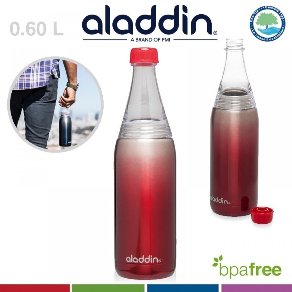 Pudele-termoss Fresco Twist &amp; Go Bottle 0,6L nerūsējo&scaron;ā tērauda / sarkana hind ja info | Joogipudelid | hansapost.ee