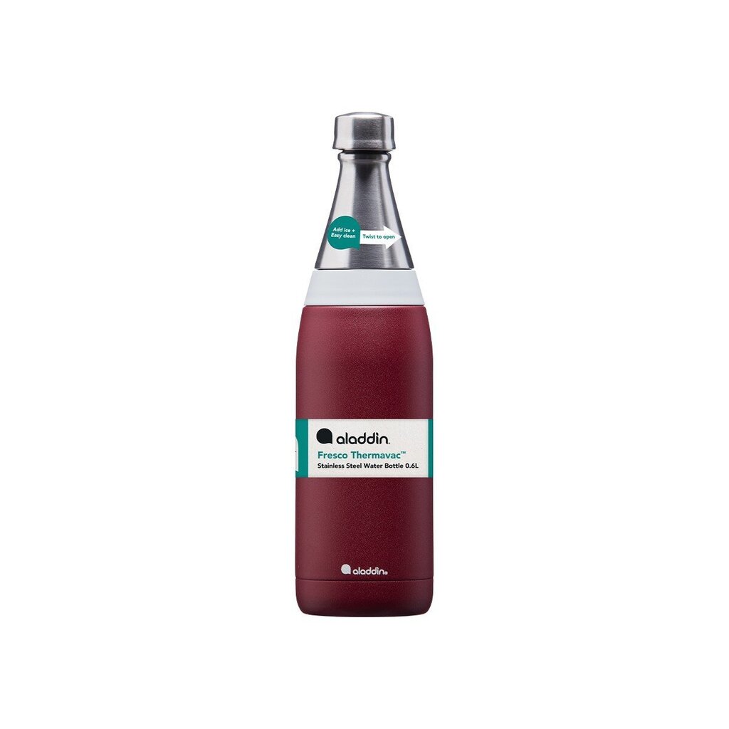 Termospudel Fresco Thermavac Water Bottle 0,6l, Burgundia punane цена и информация | Joogipudelid | hansapost.ee