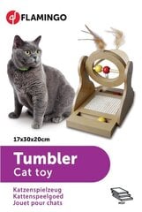 Когтеточка для кошек Flamingo с игрушкой Tumbler, 17X20X30 см цена и информация | Игрушки для котов | hansapost.ee