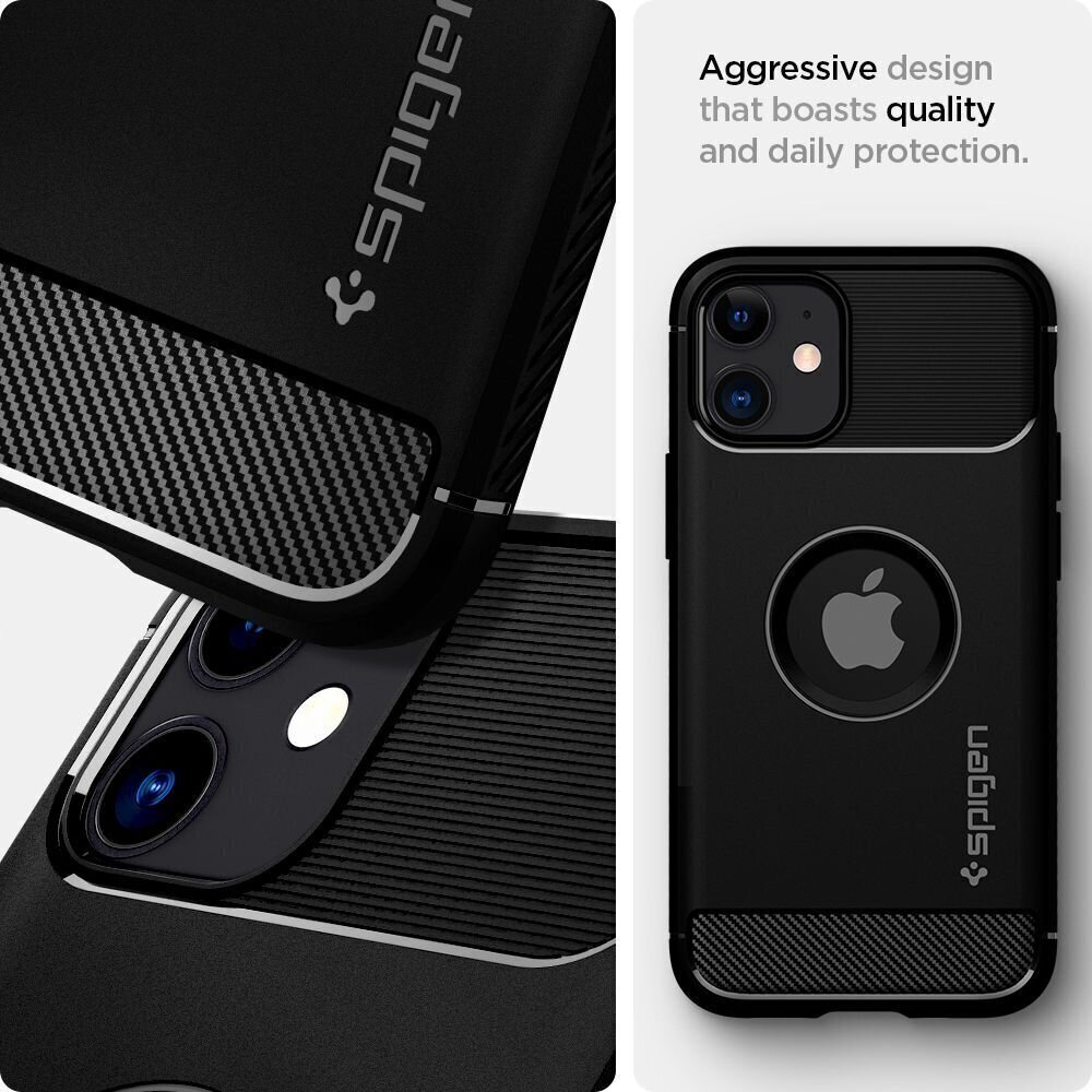 Spigen ACS01743 iPhone 12 Mini jaoks, must цена и информация | Telefonide kaitsekaaned ja -ümbrised | hansapost.ee