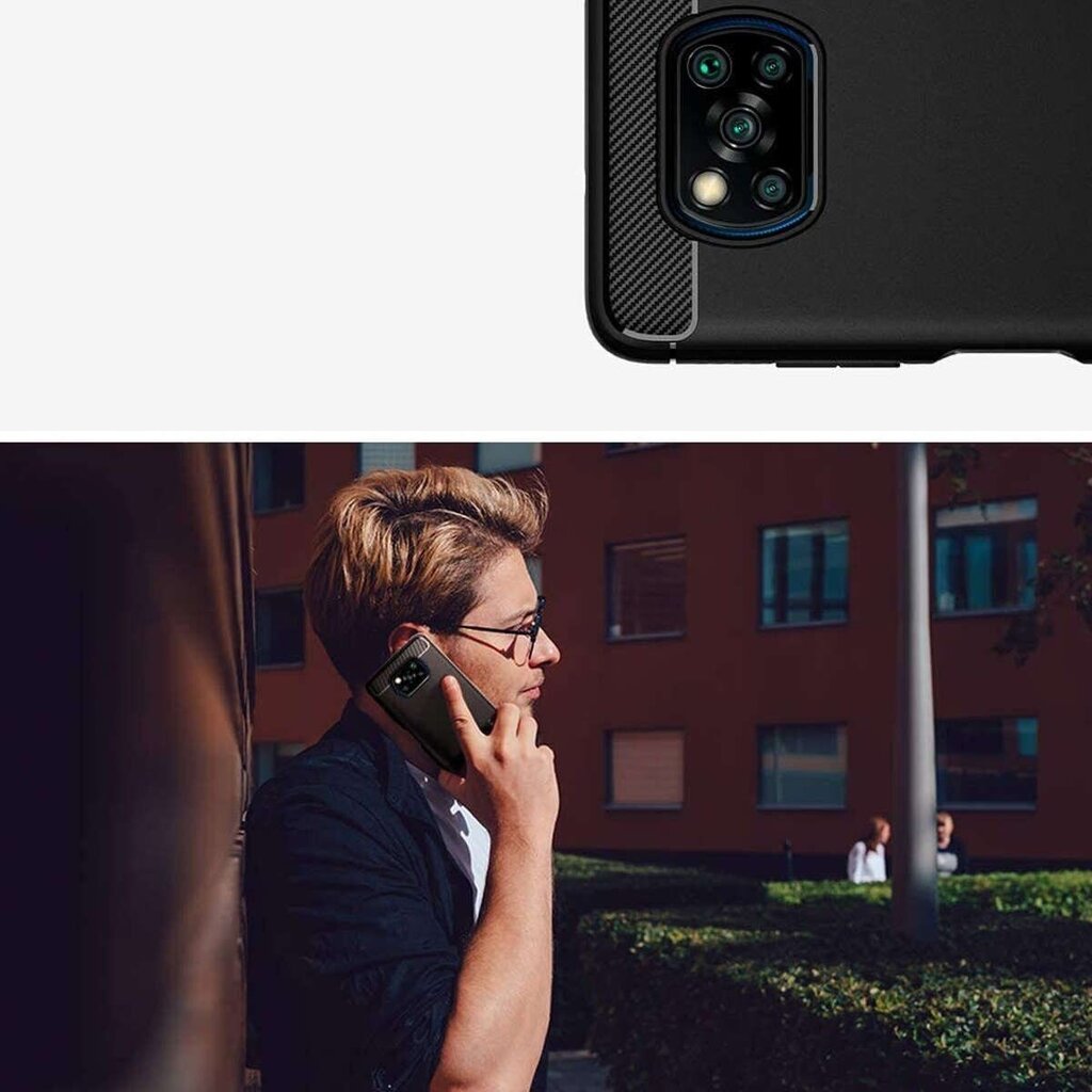 Spigen ACS02159 telefonile Poco X3 NFC, must hind ja info | Telefonide kaitsekaaned ja -ümbrised | hansapost.ee