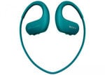 Juhtmevabad kõrvasisesed vee- ja tolmukindlad 4GB Sony Walkman® MP3 mängijaga kõrvakalpid, NWWS413L.CEW, sinine