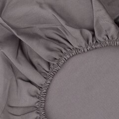 KOODI сатиновая простынь на резинке, серый, 90 х 200 + 25 см цена и информация | Сетки для кроватей | hansapost.ee