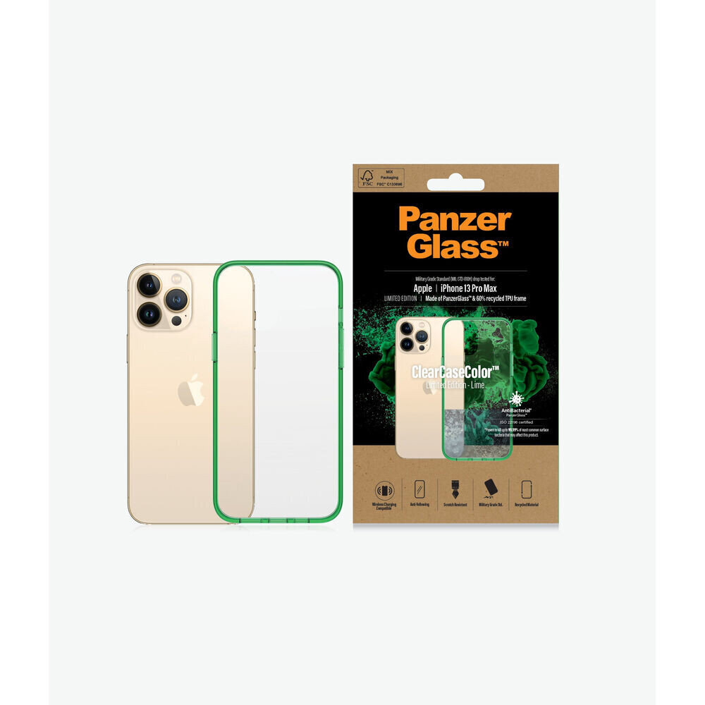 Mobiiltelefoni Kaaned Panzer Glass Lime IPHONE 13 PRO MAX Läbipaistev Roheline hind ja info | Telefonide kaitsekaaned ja -ümbrised | hansapost.ee