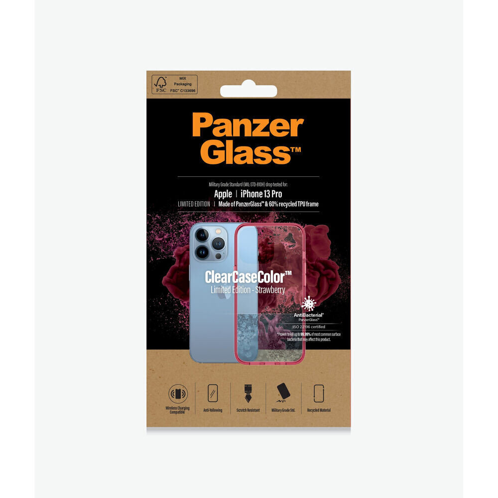 Mobiiltelefoni kaaned Panzer Glass Strawberry Iphone 13 Pro, kastanpruun / läbipaistev цена и информация | Telefonide kaitsekaaned ja -ümbrised | hansapost.ee