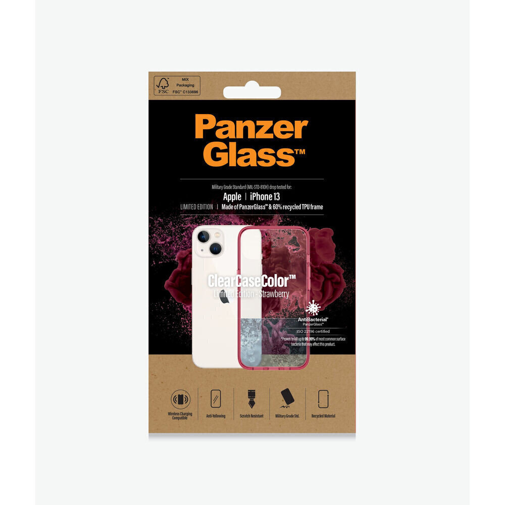 Mobiiltelefoni kaaned Panzer Glass Strawberry Iphone 13, läbipaistev / kastanpruun цена и информация | Telefonide kaitsekaaned ja -ümbrised | hansapost.ee