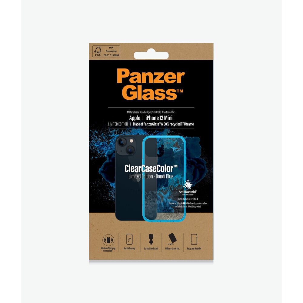 Mobiiltelefoni Kaaned Panzer Glass 326   IPHONE 13 MINI Sinine цена и информация | Telefonide kaitsekaaned ja -ümbrised | hansapost.ee