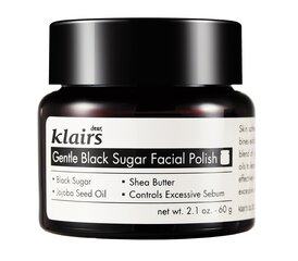 Näokoorija musta suhkruga Klairs Gentle Black Sugar Facial Polish 110 g hind ja info | Näopuhastusvahendid | hansapost.ee