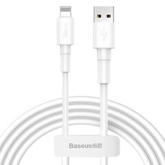 Baseus Mini USB Lightning Cable 2.4A 1m (White) цена и информация | Кабели для телефонов | hansapost.ee